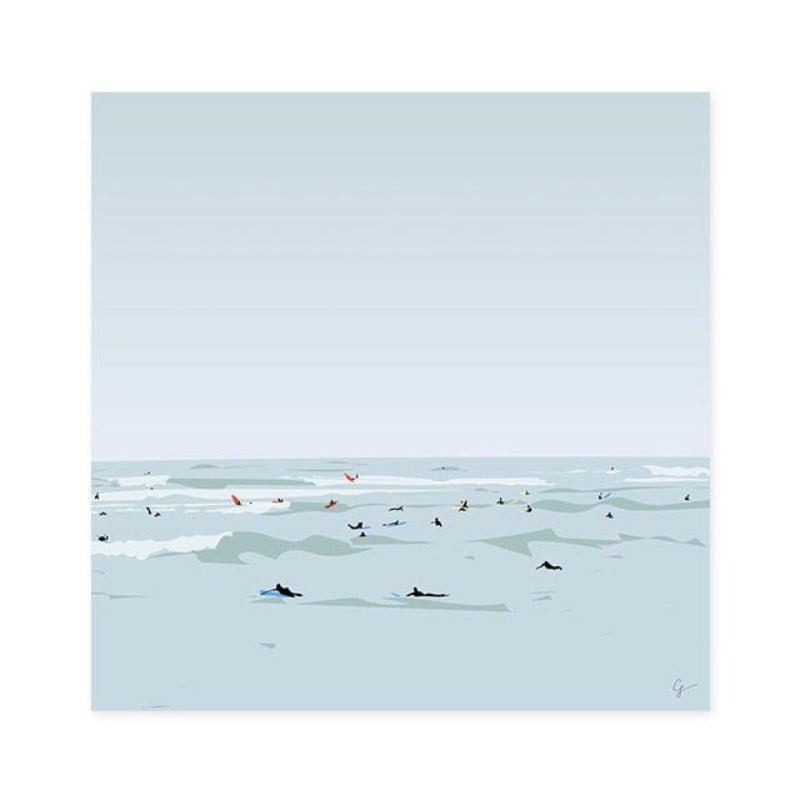 Dive In Ocean - Canvas Wall Art Paintings-Original Wall Arts