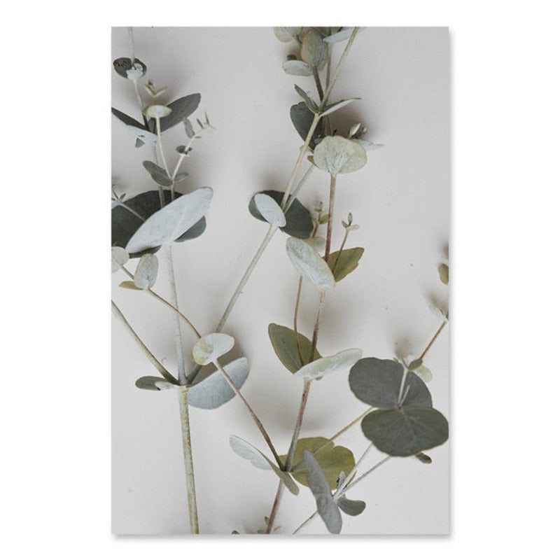 Botanical Eucalyptus Leaves - Canvas Wall Art Painting-Original Wall Arts