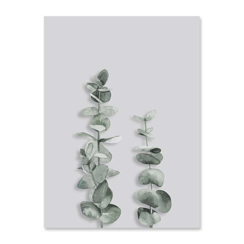Botanical Eucalyptus Leaves - Canvas Wall Art Painting-Original Wall Arts