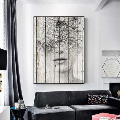 Abstract Figure Prints - Canvas Wall Art Painting-Original Wall Arts