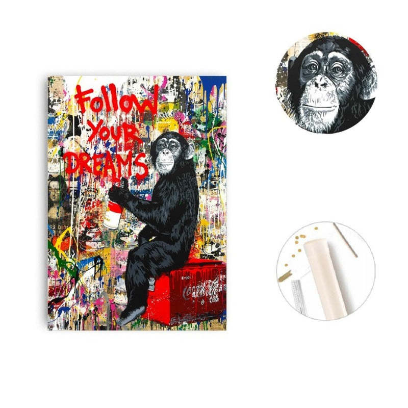 Street Graffiti - Canvas Wall Art Painting-Original Wall Arts