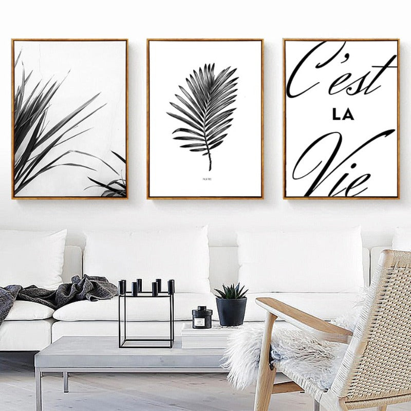 Nordic Scandinavia Palm Leaves Plants Dreams Quote-Original Wall Arts