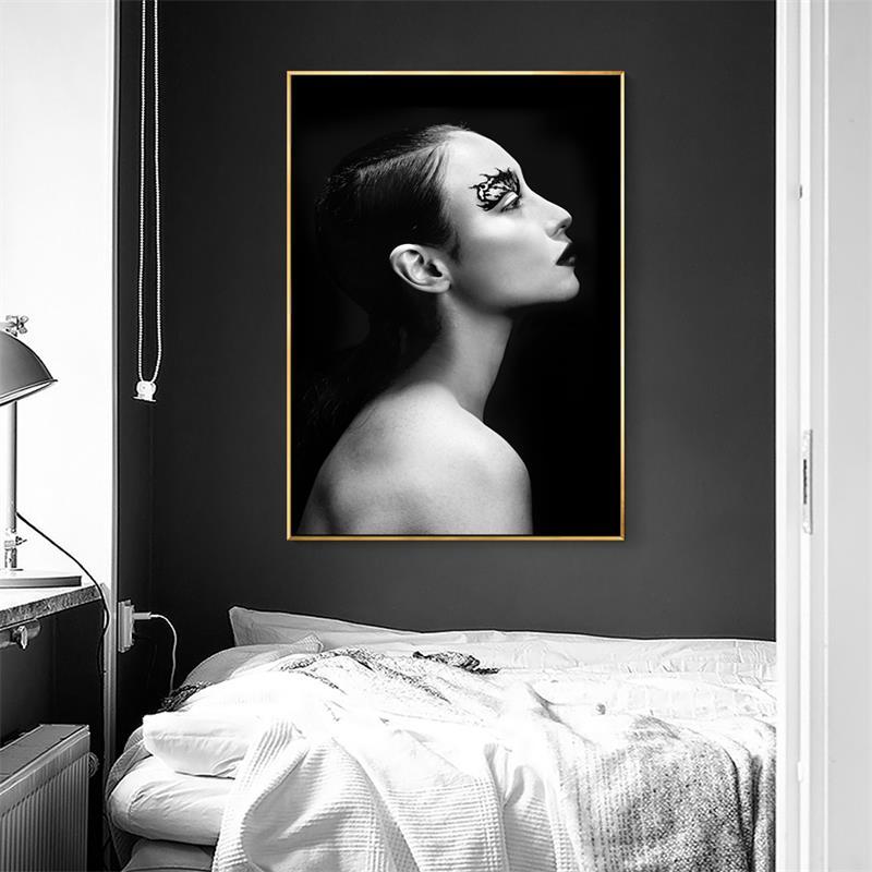 Modern Palm Coconut Tree Prints Black - Canvas Wall Art Painting-Original Wall Arts