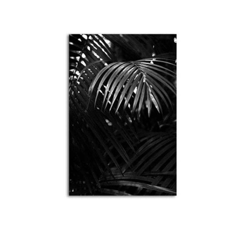 Modern Palm Coconut Tree Prints Black - Canvas Wall Art Painting-Original Wall Arts