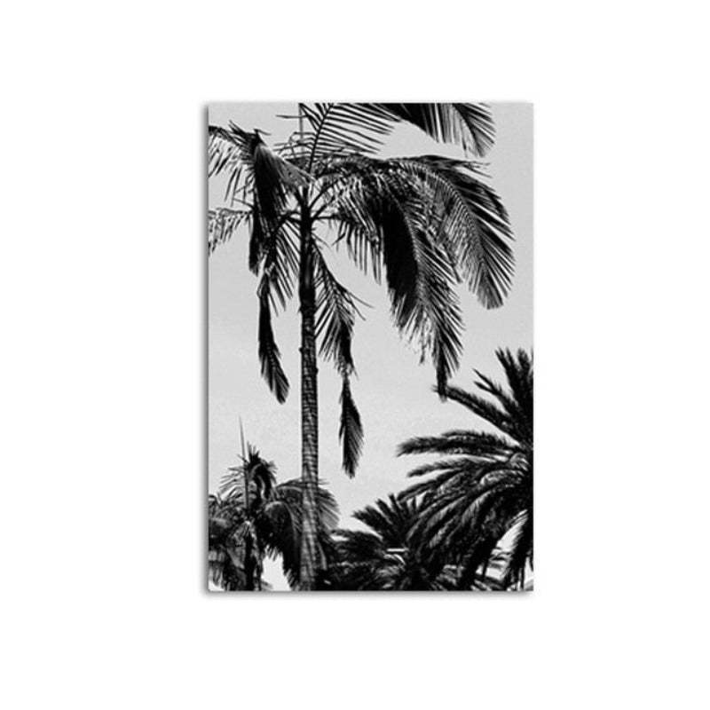 Modern Palm Coconut Tree Prints Black - Canvas Wall Art Painting-Original Wall Arts