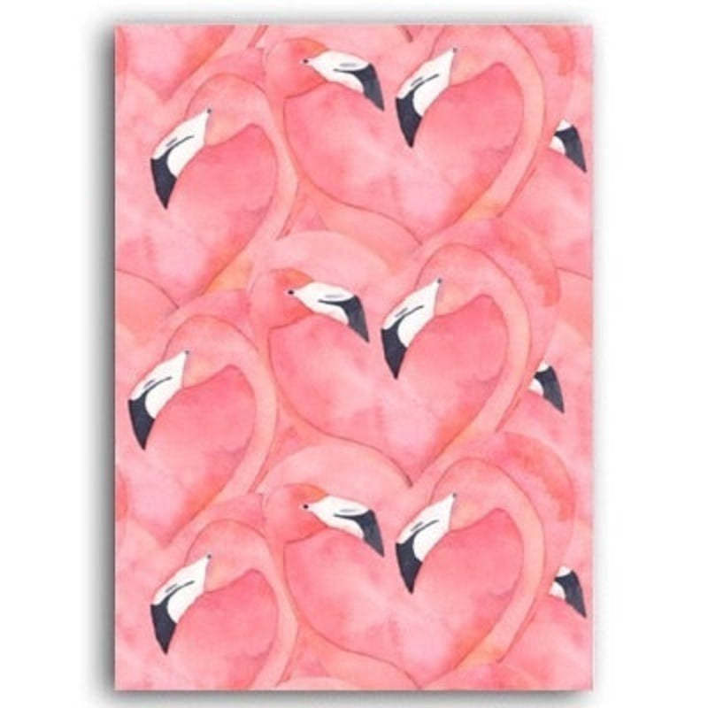 Beautiful Pink Flamingo Feather - Canvas Wall Art Painting-Original Wall Arts
