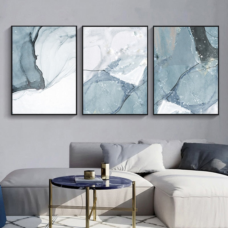 Nordic Marble - Canvas Wall Art Painting-Original Wall Arts