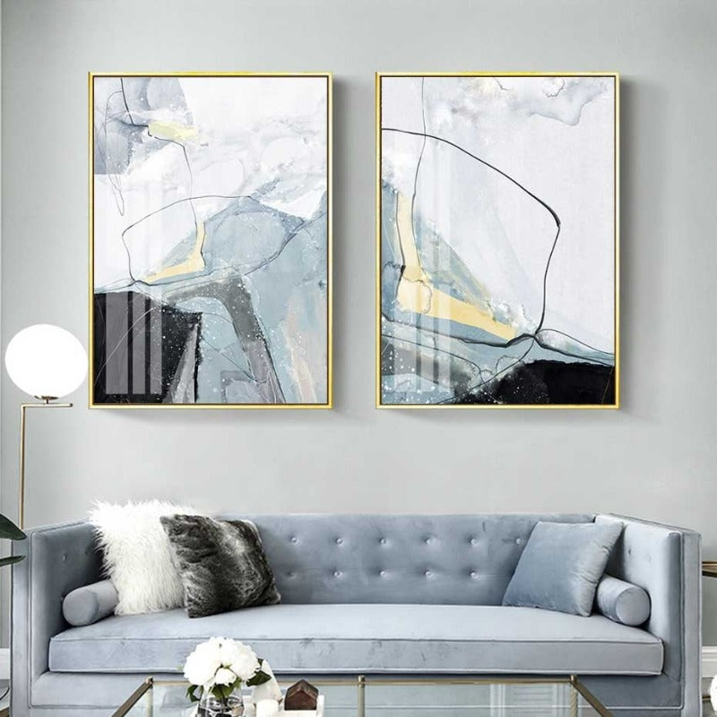 Nordic Marble - Canvas Wall Art Painting-Original Wall Arts