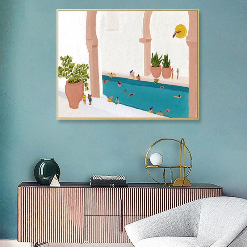 Summer Swimming Party Wall Art Pictures - Canvas Wall Art Painting-Original Wall Arts