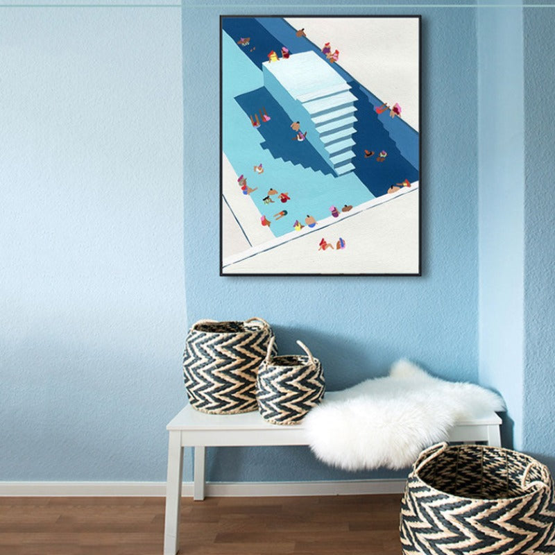 Summer Swimming Party Wall Art Pictures - Canvas Wall Art Painting-Original Wall Arts