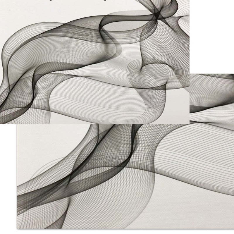 Abstract Wavy Lines Pattern - Canvas Wall Art Painting-Original Wall Arts