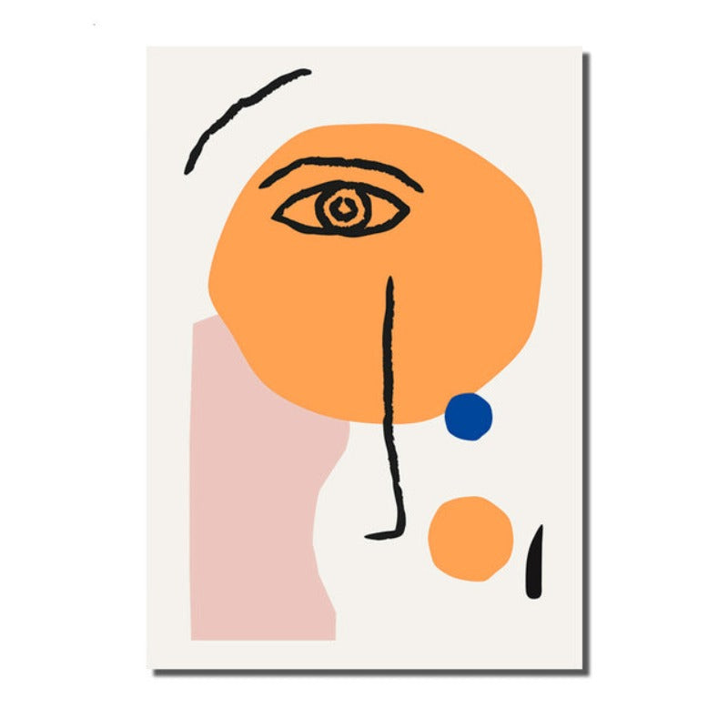 Vintage Abstract Canvas Painting Geometric Wall Art-Original Wall Arts