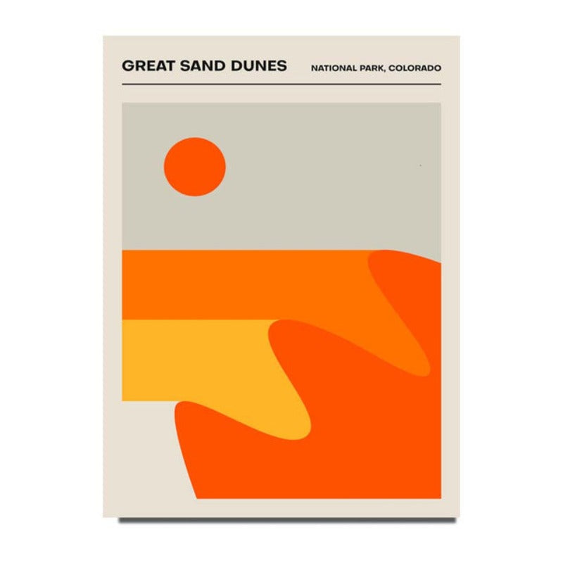 Vintage Abstract Canvas Painting Geometric Wall Art-Original Wall Arts