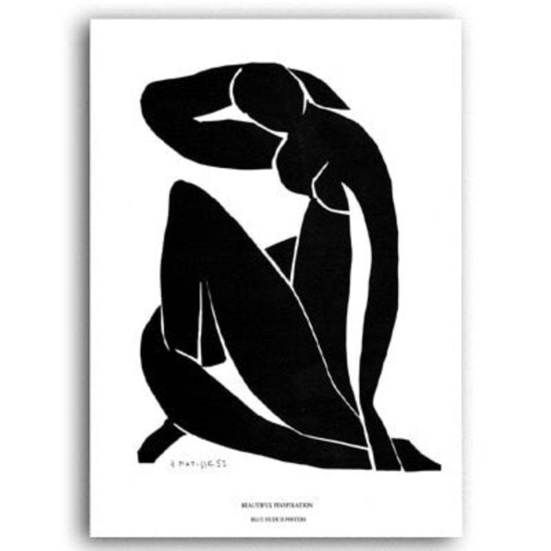 Vintage Abstract Matisse Line Figure Minimalist Europe-Original Wall Arts