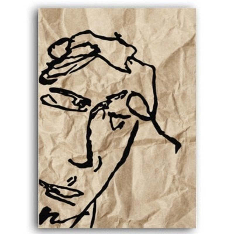 Vintage Abstract Matisse Line Figure Minimalist Europe-Original Wall Arts