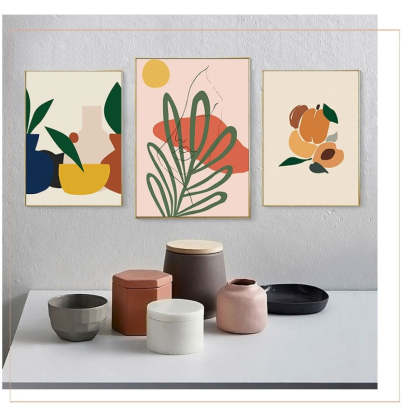 Scandinavia Abstract Still Life Figure - Canvas Wall Art Painting-Original Wall Arts