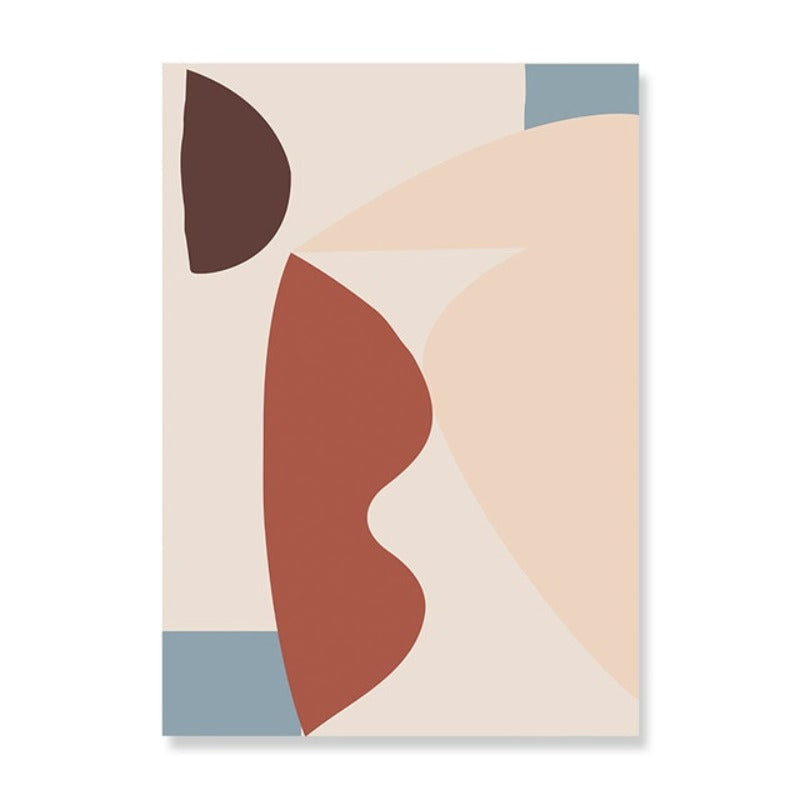 Abstract Warm Geometric Designs - Canvas Wall Art Painting-Original Wall Arts