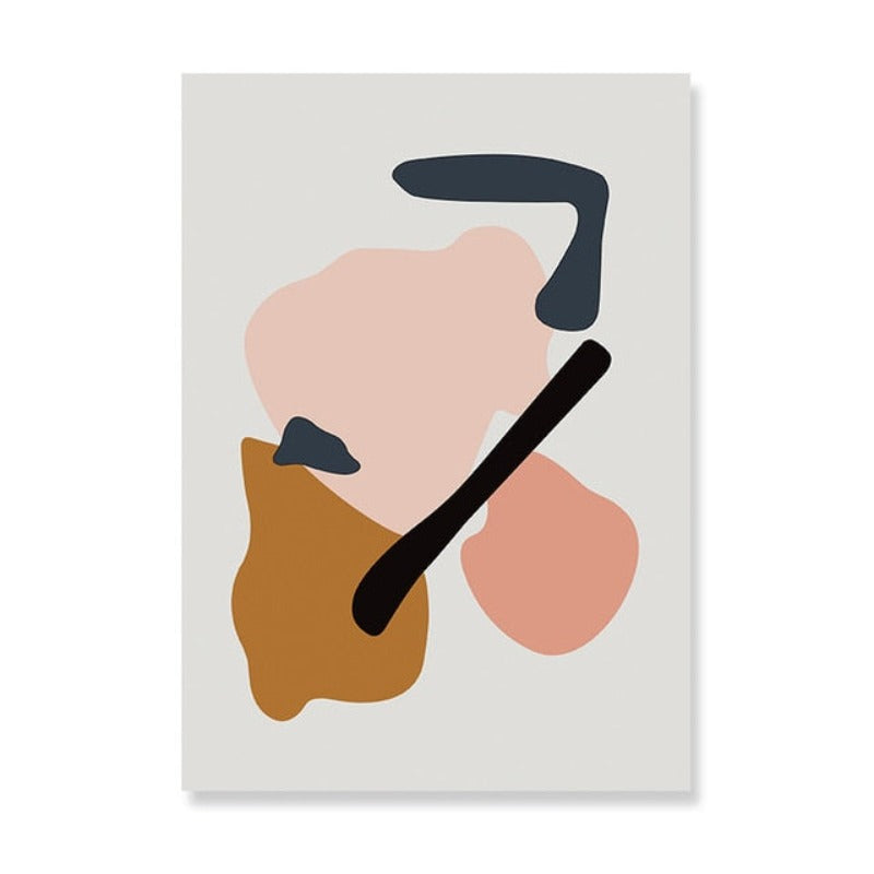 Abstract Warm Geometric Designs - Canvas Wall Art Painting-Original Wall Arts