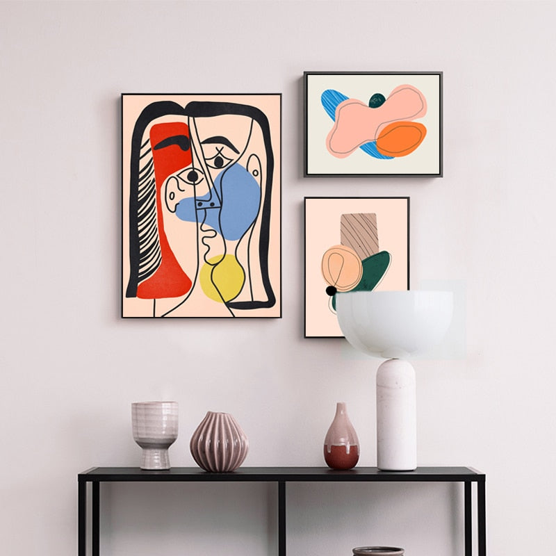 Modern Scandinavia Abstract Figure - Canvas Wall Art Painting-Original Wall Arts