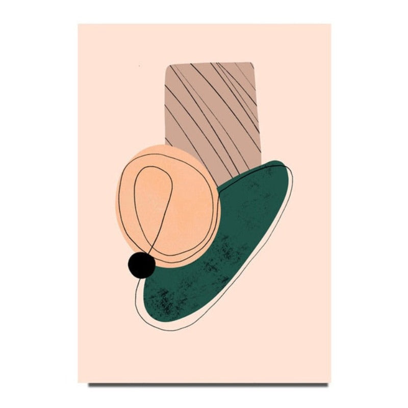 Modern Scandinavia Abstract Figure - Canvas Wall Art Painting-Original Wall Arts