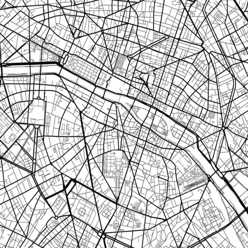 Modern City Maps Travel Contour - Canvas Wall Art Painting-Original Wall Arts