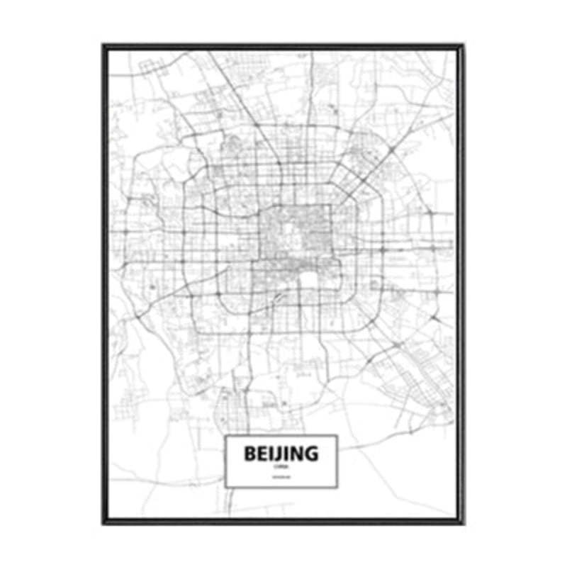 Modern City Maps Travel Contour - Canvas Wall Art Painting-Original Wall Arts