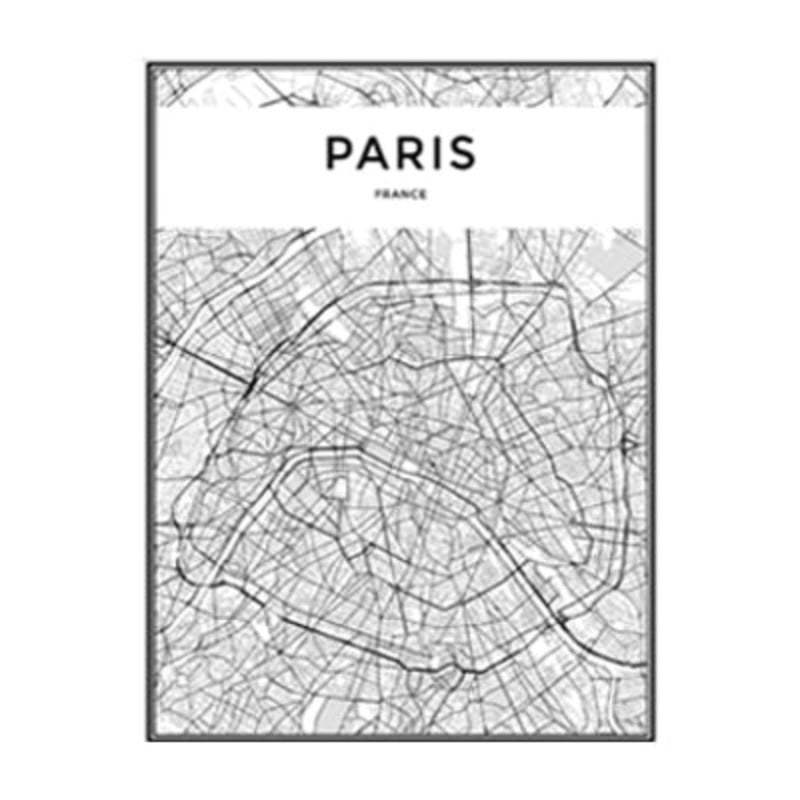 Modern City Maps Travel Contour - Canvas Wall Art Painting-Original Wall Arts