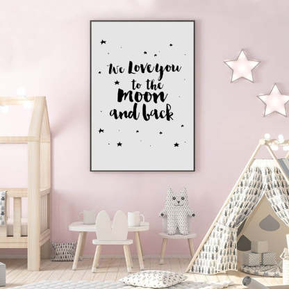 We Love You To The Moon and Back-Original Wall Arts