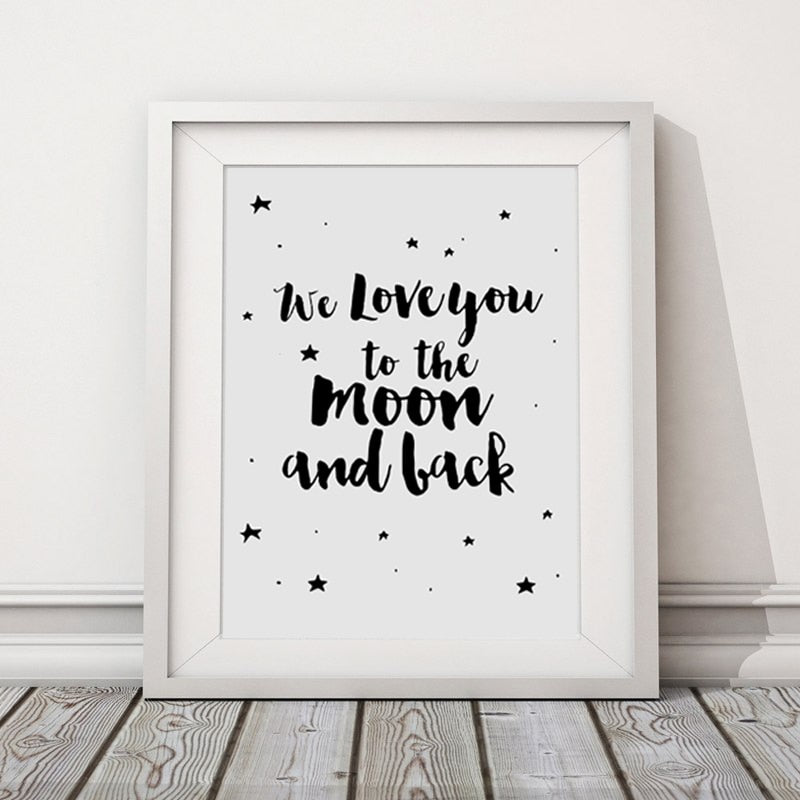 We Love You To The Moon and Back-Original Wall Arts