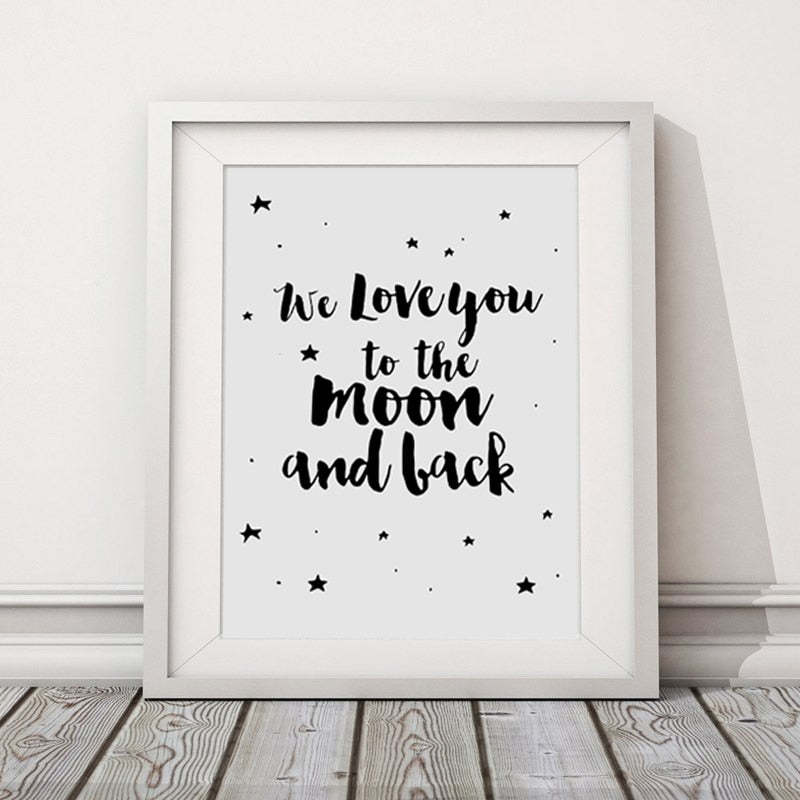 We Love You To The Moon and Back-Original Wall Arts