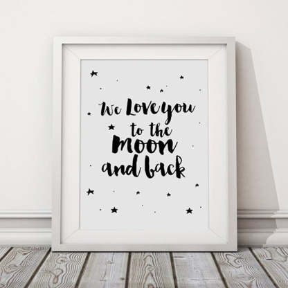 We Love You To The Moon and Back-Original Wall Arts