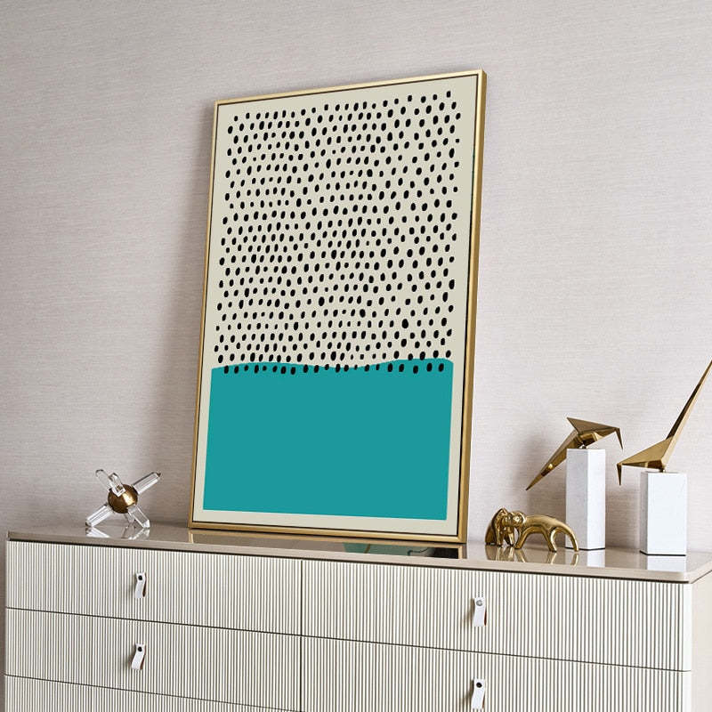 Multicolored Abstract Geometric Wall Art  - Canvas Wall Art Painting-Original Wall Arts