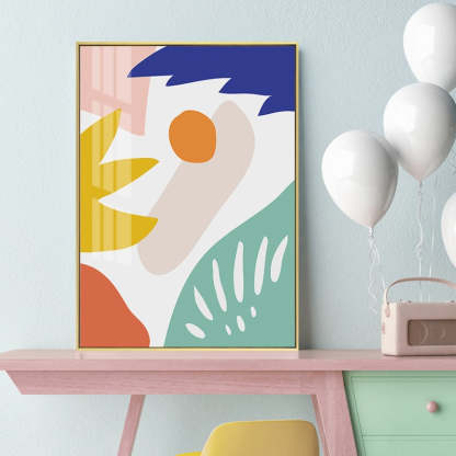 Abstract Scandinavia Colorful Gallery - Canvas Wall Art Painting-Original Wall Arts