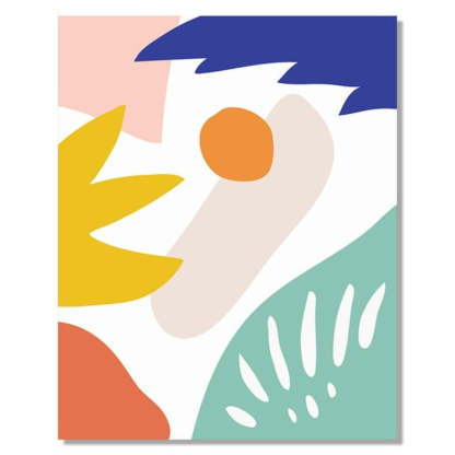 Abstract Scandinavia Colorful Gallery - Canvas Wall Art Painting-Original Wall Arts