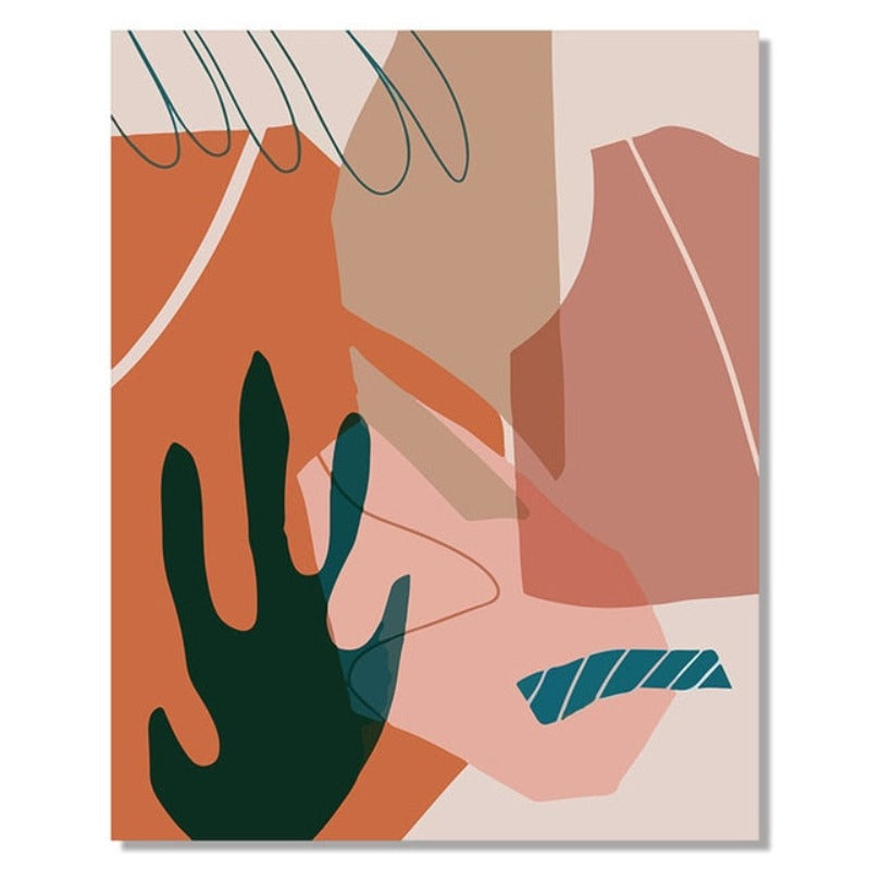 Abstract Scandinavia Colorful Gallery - Canvas Wall Art Painting-Original Wall Arts