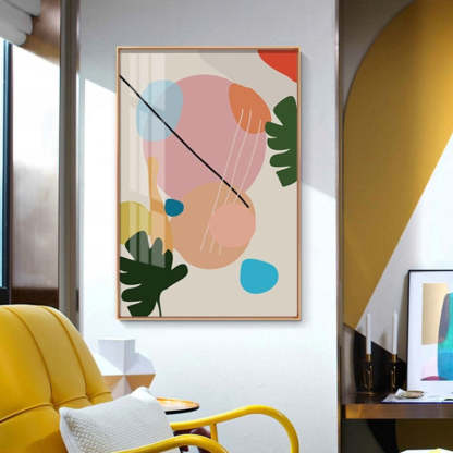 Abstract Scandinavia Colorful Gallery - Canvas Wall Art Painting-Original Wall Arts