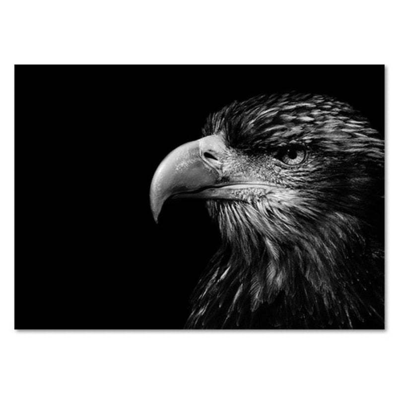 Nature Wildlife Africa Wild Animals Black White  - Canvas Wall Art Painting-Original Wall Arts