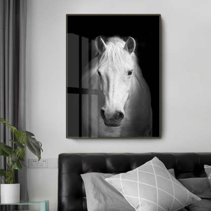 Nature Wildlife Africa Wild Animals Black White  - Canvas Wall Art Painting-Original Wall Arts