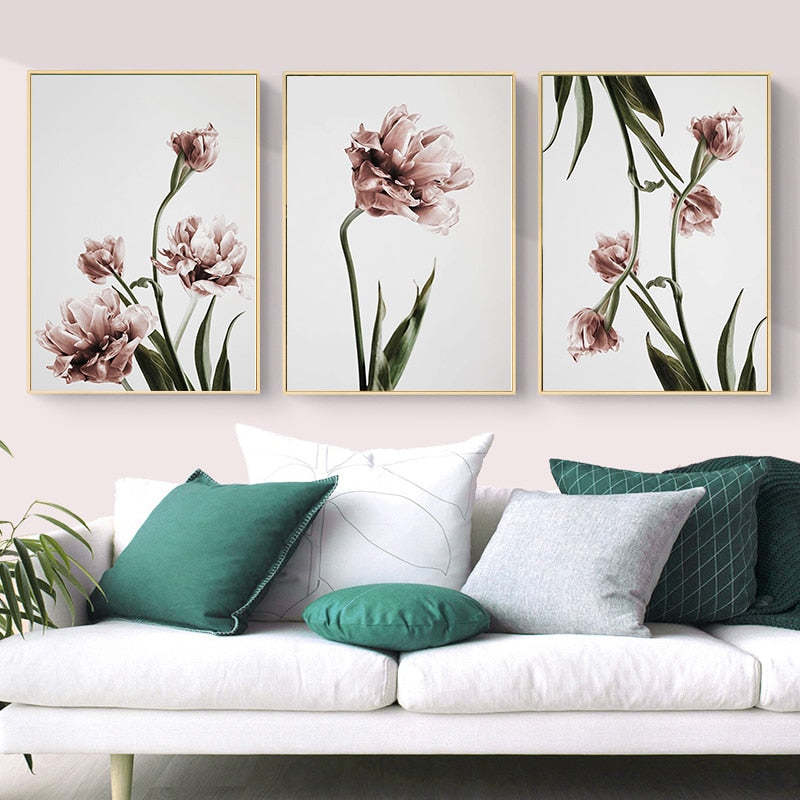 Modern Tulip Flower Prints Wall Art - Canvas Wall Art Painting-Original Wall Arts