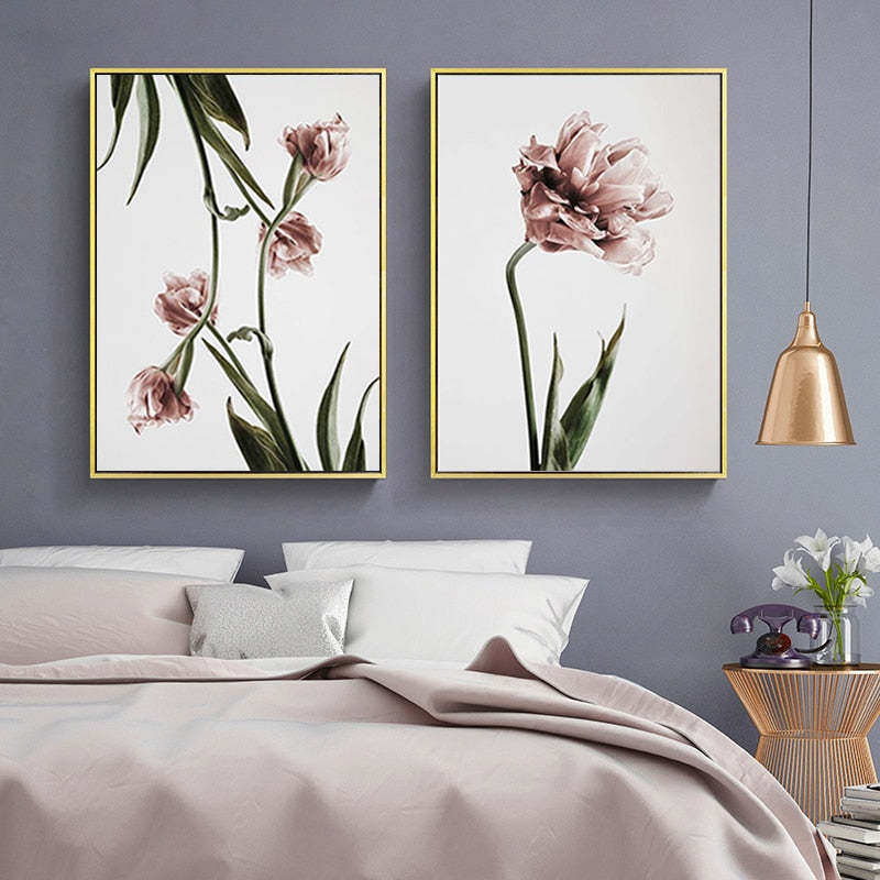 Modern Tulip Flower Prints Wall Art - Canvas Wall Art Painting-Original Wall Arts