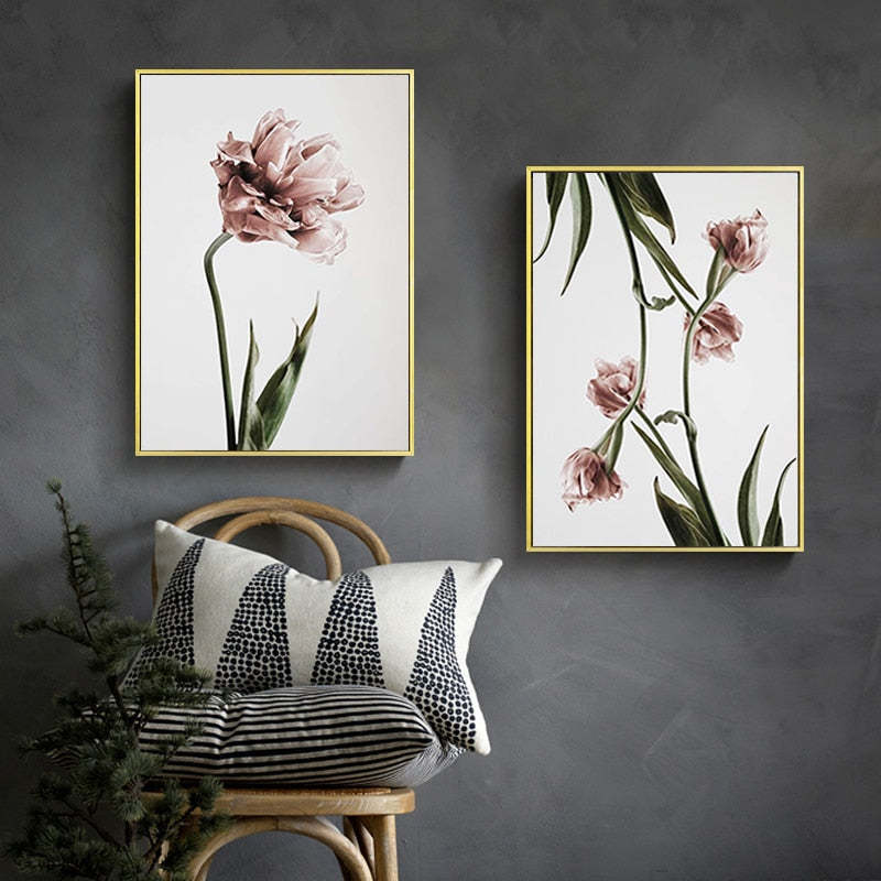 Modern Tulip Flower Prints Wall Art - Canvas Wall Art Painting-Original Wall Arts