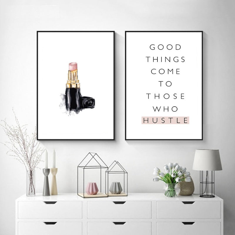 She Hustles - Canvas Wall Art Painting-Original Wall Arts