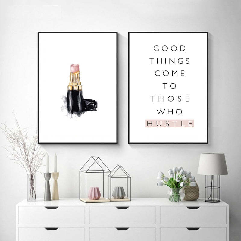 She Hustles - Canvas Wall Art Painting-Original Wall Arts