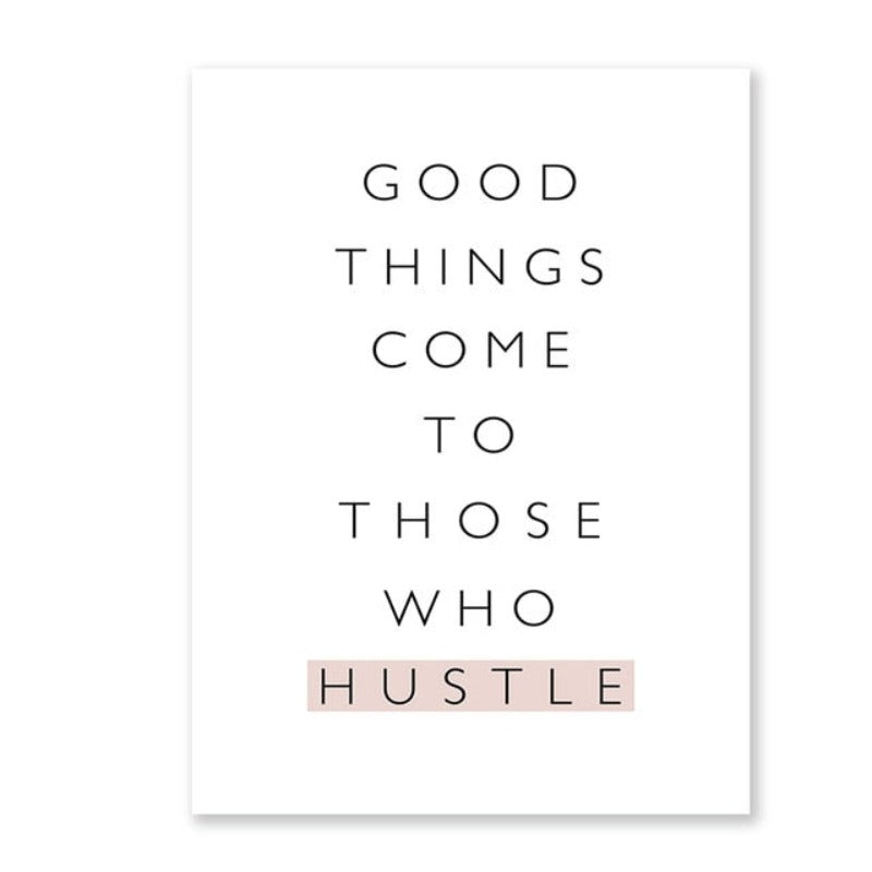 She Hustles - Canvas Wall Art Painting-Original Wall Arts