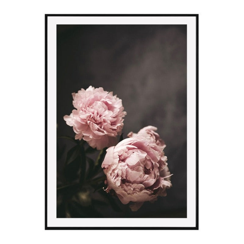 Pink Peony Floral Pictures Beauty Quotes - Canvas Wall Art Painting-Original Wall Arts