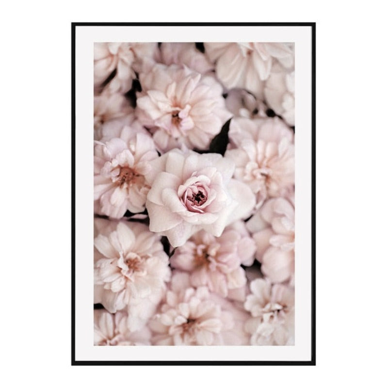 Pink Peony Floral Pictures Beauty Quotes - Canvas Wall Art Painting-Original Wall Arts