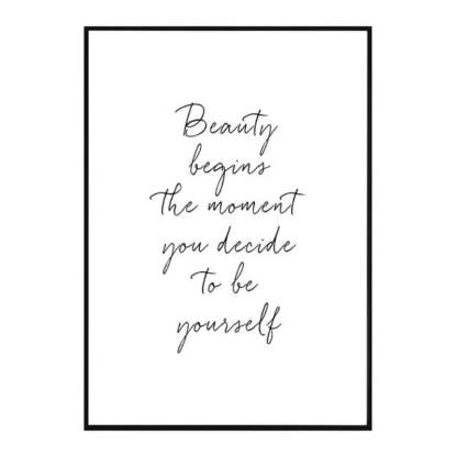 Pink Peony Floral Pictures Beauty Quotes - Canvas Wall Art Painting-Original Wall Arts