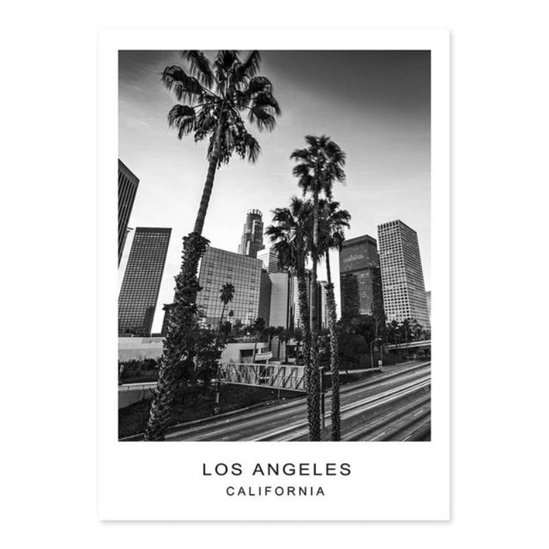 Los Angeles City Map Modern Building Landscape-Original Wall Arts