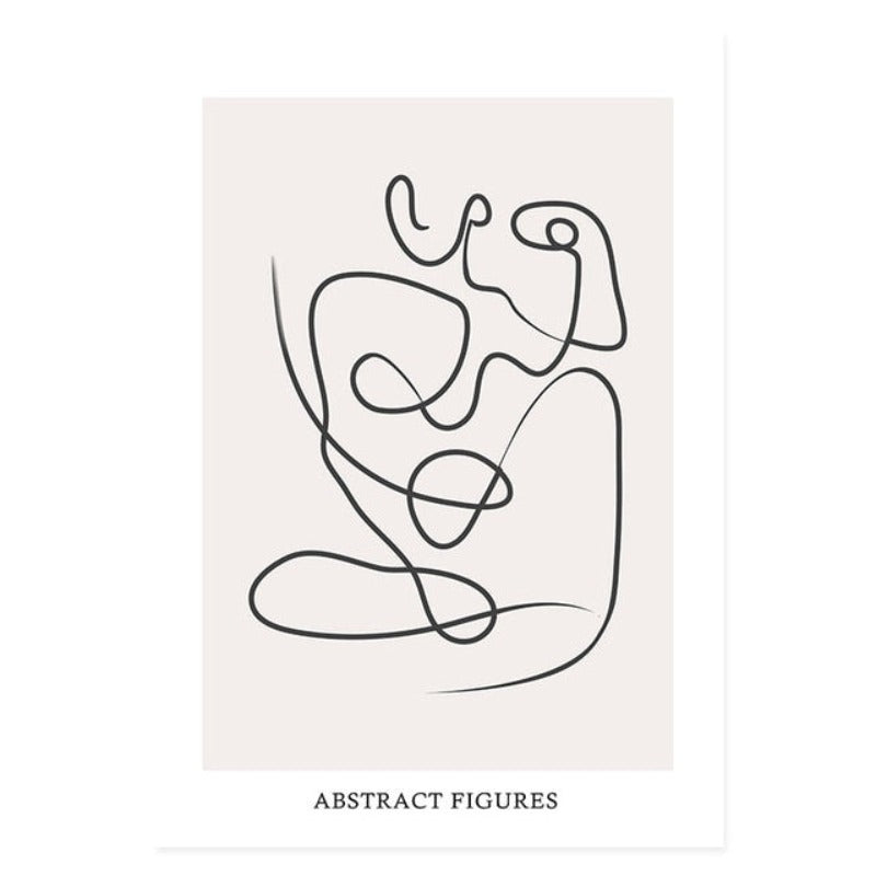 Mid-Century Modern Abstract Gallery Burnt Orange - Canvas Wall Art Painting-Original Wall Arts