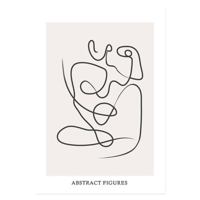 Mid-Century Modern Abstract Gallery Burnt Orange - Canvas Wall Art Painting-Original Wall Arts